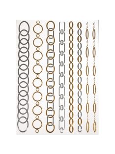 Ékszertetoválás, arany ezüst, 14x21cm, 1 ív