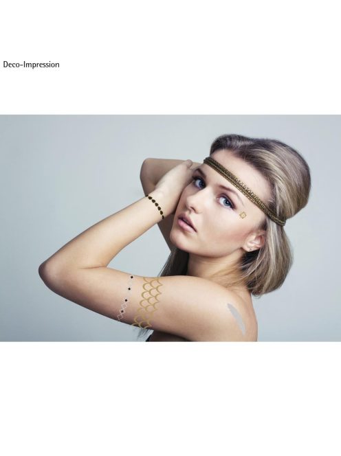 Ékszertetoválás, arany ezüst, 14x21cm, 1 ív