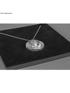 Ékszerkarika, fém, lapos, 20mm átm.,ezüst, 2 db