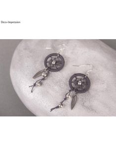 Ékszerkarika, fém, lapos, 20mm átm.,ezüst, 2 db