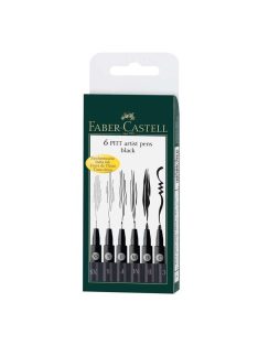   AG-Művész filc készlet 6db-os PITT válogatott fekete (XS,S,F,M,B,C hegyvastagság)