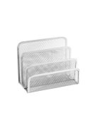 Fémhálós levéltartó 3 rekeszes Fornax, ezüst