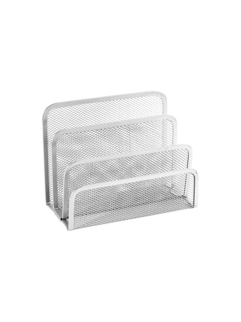 Fémhálós levéltartó 3 rekeszes Fornax, ezüst