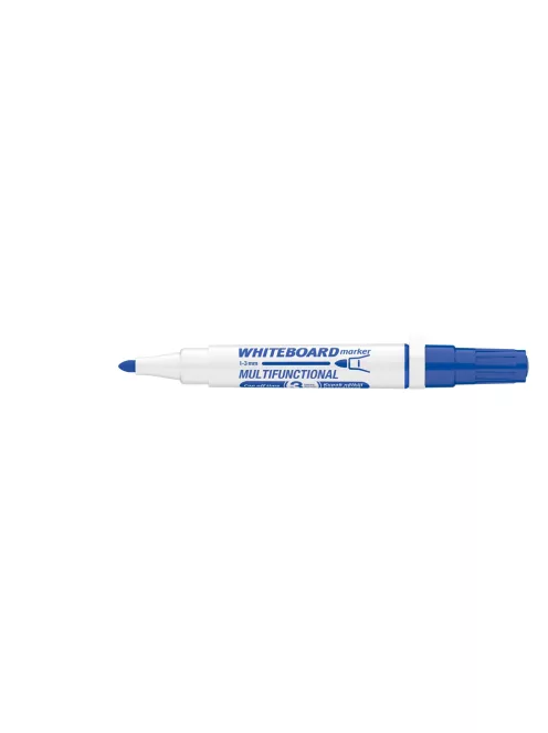 Táblamarker 3mm, mágneses, táblatörlővel multifunkciós Ico MARKERASER kék