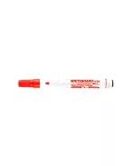 Táblamarker 3mm, mágneses, táblatörlővel multifunkciós Ico MARKERASER piros