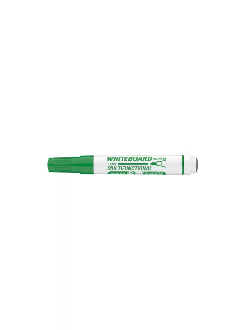 Táblamarker 3mm, mágneses, táblatörlővel multifunkciós Ico MARKERASER zöld