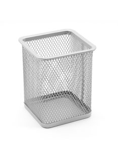   Fémhálós írószertartó pohár szögletes Bluering® ezüst