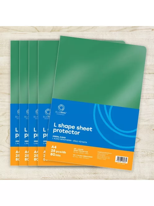 Genotherm 'L' A4, 80 micron zöld 25 db/csomag, Bluering®,