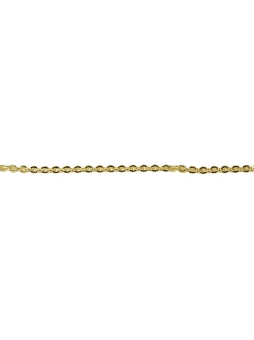 Sárgaréz lánc, aranyozott, 1,0 mm, csom. 60 cm, nikkelmentes