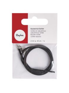 Nyakláncalap kaucsukból, 42 cm, 2 mm, csom.1 db
