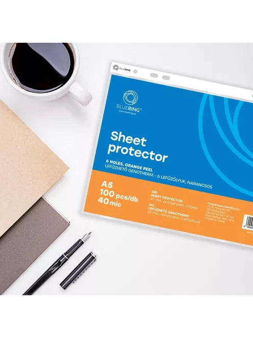 Genotherm lefűzhető, A5, 40 micron narancsos Bluering® 100 db/csomag,