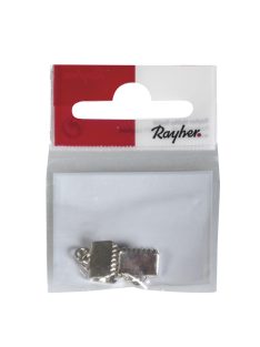   Szalagfogó szerelőkarikával, platina, 8 mm-es szalaghoz, 2 db