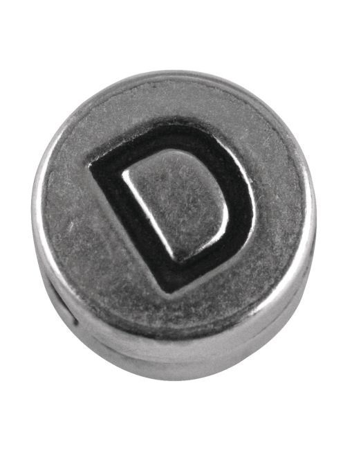 Fémgyöngy D, nikkelmentes, ezüst, átm. 7 mm, lyuk 2 mm