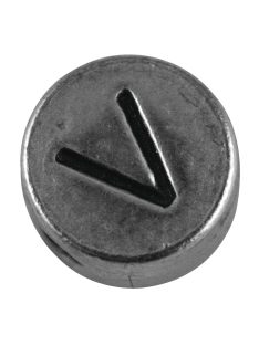 Fémgyöngy V, nikkelmentes, ezüst, átm. 7 mm, lyuk 2 mm