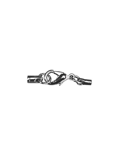 ékszerkapocs montiert, platina, 1,9mm, m. Karabiner, 1 db