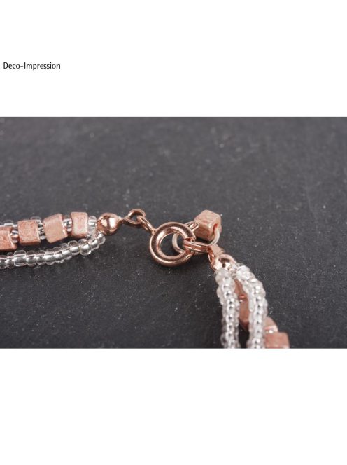 Szerelőkarika, 7mm átm.,rosearany (rózsaszín-arany), 10 db