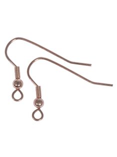 Fülbevaló-alap, rosearany (rózsaszín-arany), 20mm, 4 db