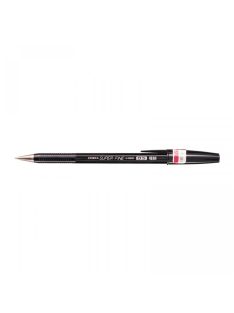 Golyóstoll 0,5mm, kupakos, H-8000 Zebra, írásszín fekete