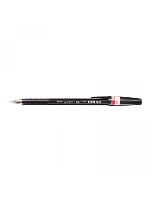 Golyóstoll 0,5mm, kupakos, H-8000 Zebra, írásszín fekete