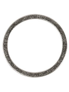   Ékszerkarika, fém, lapos, 50mm átm.,ezüst, kalapált, 1 db