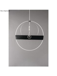   Ékszerkarika, fém, lapos, 50mm átm.,ezüst, kalapált, 1 db