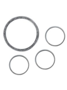   Ékszerkarika-készlet, fém, lapos, ezüst, 1xátm.50mm+3xátm.20mm, 4 db