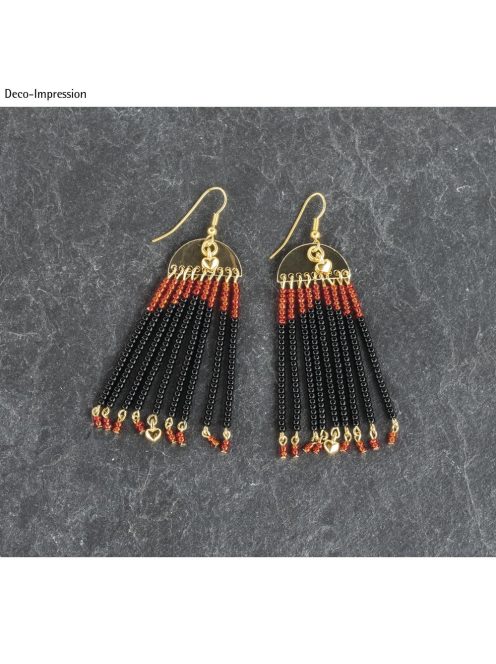 Fémfüggő 9 lyukkal, arany, 22x10mm, 2 db