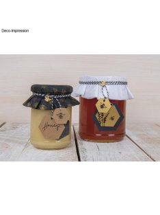 Mini fémfüggő méhecske, arany, 11x10mm, 4 db