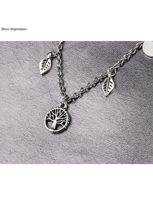 Mini fémfüggő életfa, 10mm átm.,arany, 3 db