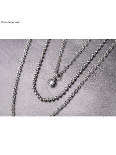 Mini fémfüggő, strasszos kerek, 6mm átm.,ezüst, 2 db