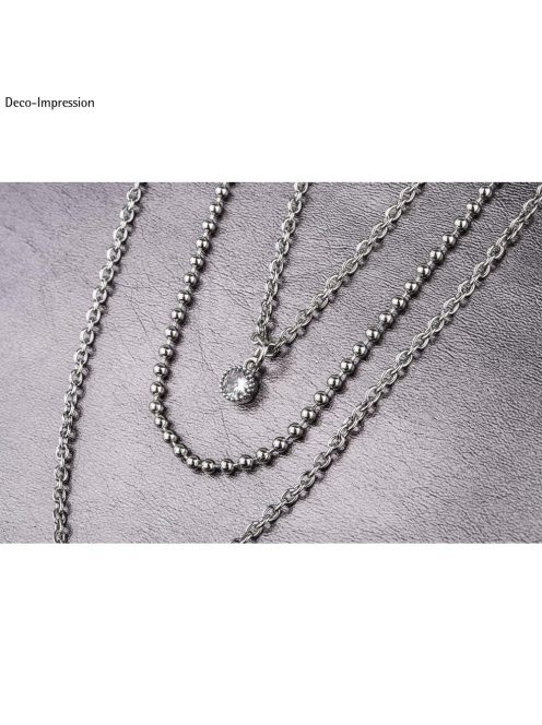 Mini fémfüggő, strasszos kerek, 6mm átm.,ezüst, 2 db