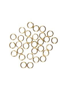   Szerelőkarika kerek, 4,2mm átm.,arany, vastagság 0,6mm, 30 db