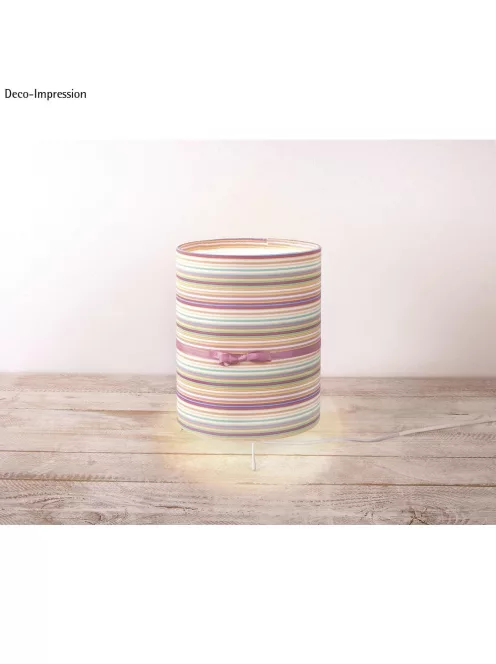 Barkácscsomag: lámpaernyő rózsaszín szaténszalaggal