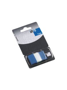   Jelölőcímke 25x43mm, 50lap, műanyag, Info Notes Info Flags transzparens kék