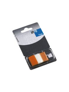   Jelölőcímke 25x43mm, 50lap, műanyag, Info Notes Info Flags transzparens narancs