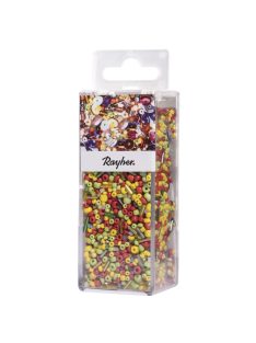 Flitter- és üveggyöngy-keverék dróttal, 90g, 50mx0,3mm