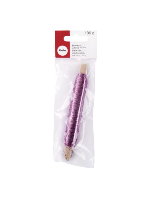 VIrágkötő drót, 0,55mm, orchidea, faspulni, 100g