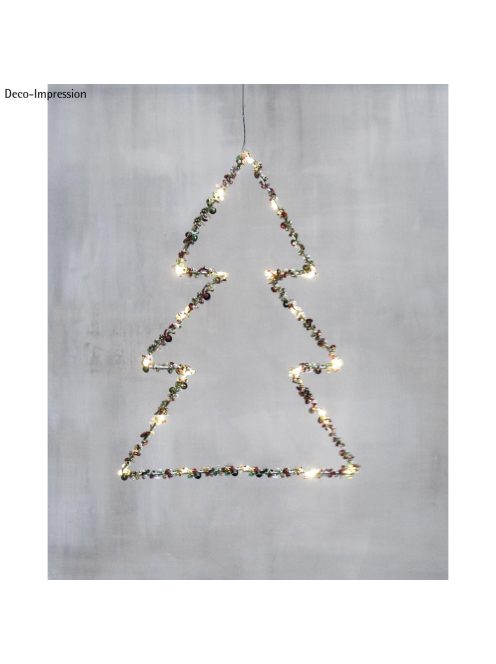 Drót fenyőfa, 23x28 cm