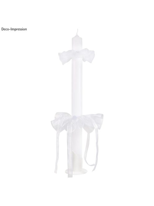 Gyertyatartó, 40 mm átm.,fehér