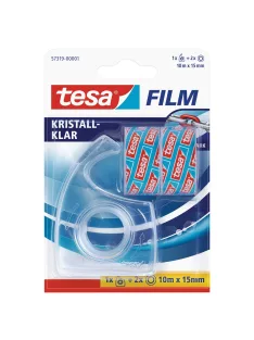   Ragasztószalag 15mmx10m irodai 2 db víztiszta szalag+adagoló 57319 Crystal Clear Tesa