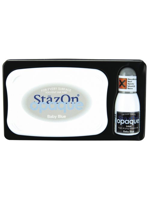 StazOn Opaque-készlet, babakék, bélyegzőpárna és tintásflakon