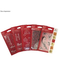 Szilikonbélyegző, átlátszó, felirat, 9-15 cm,