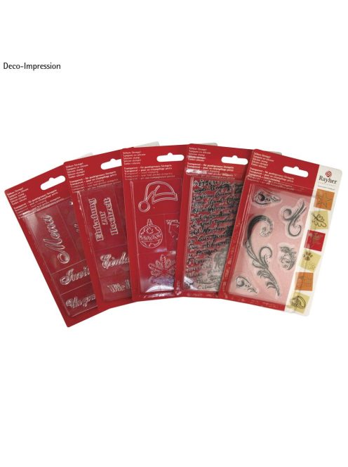 Szilikonbélyegző, átlátszó, felirat, 9-15 cm,