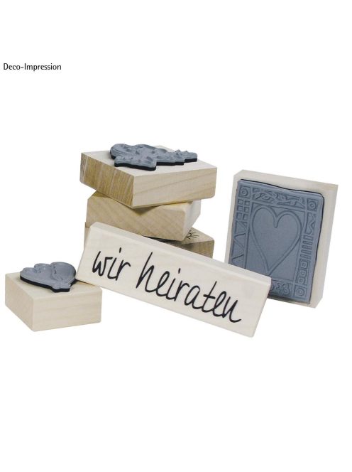 Stempel, "Ja! Wir heiraten", 6x6 cm