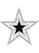 Fabélyegző csillag, 6x6cm, Art. 27316