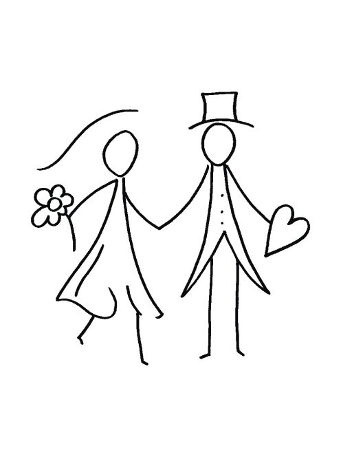 Fabélyegző jegyespár kl.,4x4cm, Art. 27806