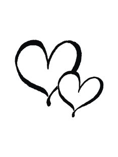 Fabélyegző dupla szívek, 4x4cm, Art. 27813