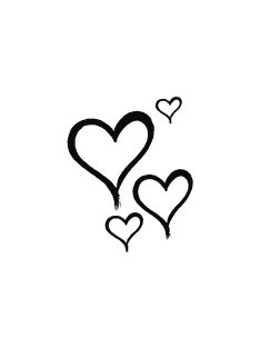 Fabélyegző szívek, 3,2cm, Art. 28801