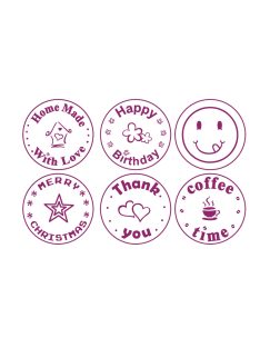   Kekszbélyegző készlet, 8 darabos, süteményhez, gyurmához, papírra is!