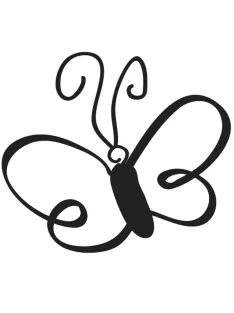 Mini fabélyegző pillangó, 2cm átm.